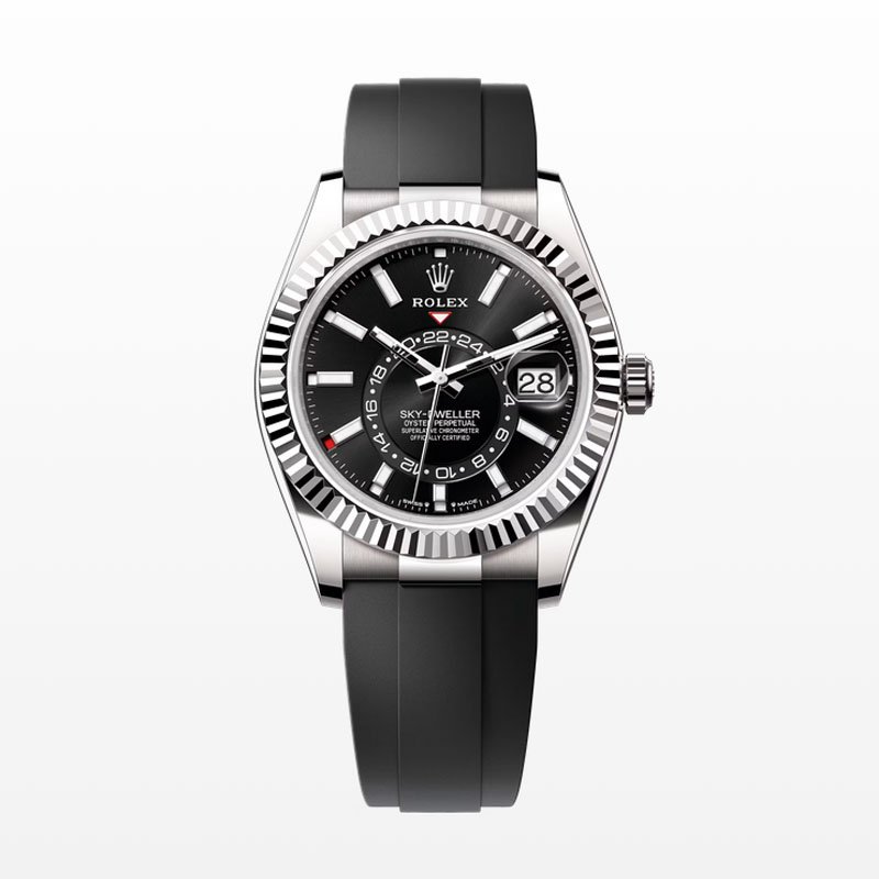 Super Clone Rolex Sky Dweller Watch White Gold with Bright Black Dial 42mm m336239-0002 Super Clone Rolex Sky Dweller Watch White Gold with Bright Black Dial 42mm m336239-0002