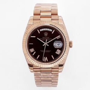 Super Clone Rolex Day-Date watch 1:1 perfect replica rose gold case 40mm m228235-0055