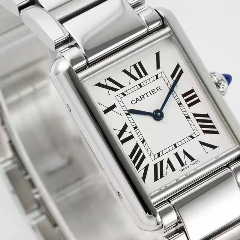 3 Super 1:1 clone Cartier TANK MUST watch 33.7*25.5mm sapphire glass WSTA0106