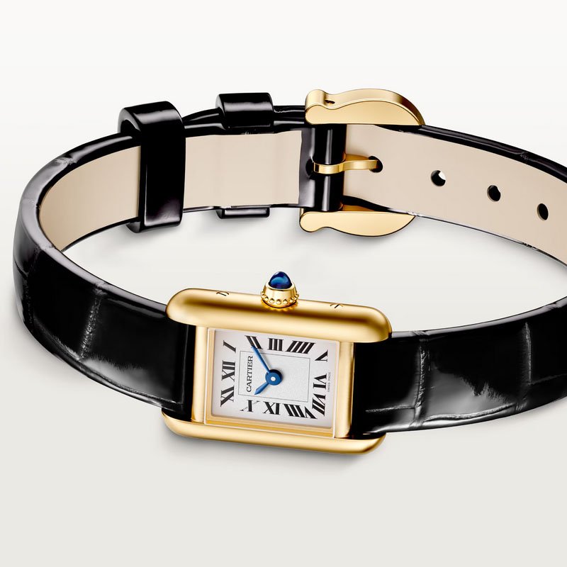 4 Super Clone Cartier TANK LOUIS 1:1 Reproduction Watch Mini 24*16.5mm Gold WGTA0352