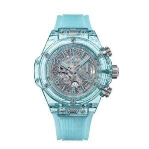 Super Clone Hublot Big Bang Unico Water Blue Sapphire 1:1 Replica Watch 44mm 421.JL.4890.RT