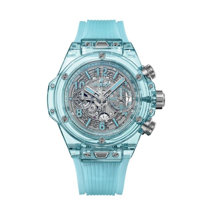 Clone Hublot Big Bang Unico Water Blue Sapphire Super Clone Hublot Big Bang Unico Water Blue Sapphire 1:1 Replica Watch 44mm 421.JL.4890.RT