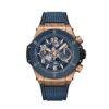 Super Clone Hublot Big Bang Unico King Gold Blue Ceramic Watch 421.OL.5180.RX