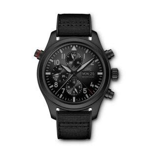 Super 1:1 clone IWC Pilot’s Watch Double Chronograph TOP GUN Ceratanium IW371815