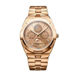 Top clone Vacheron Constantin 1:1 replica Overseas Perpetual calendar ultra-thin Pink Gold 4300V/220R-H144 41.5mm