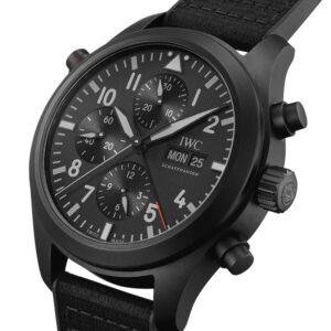 Super 1:1 clone IWC Pilot’s Watch Double Chronograph TOP GUN Ceratanium IW371815
