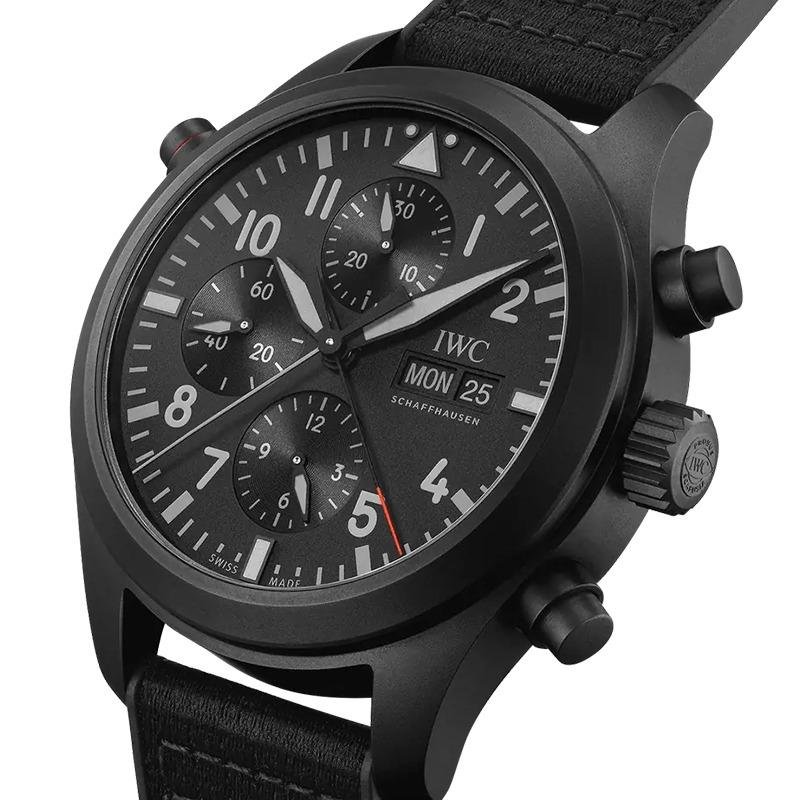 2 Super 1:1 clone IWC Pilot’s Watch Double Chronograph TOP GUN Ceratanium IW371815