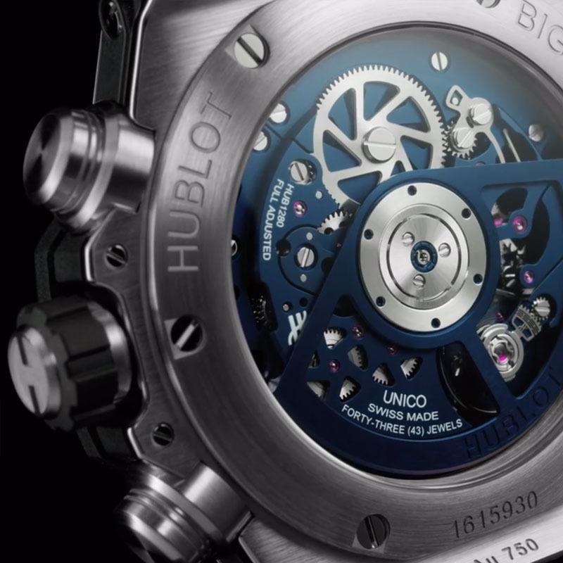 4 Super Clone Hublot Big Bang Unico Titanium Blue Ceramic Watch 421.NL.5170.RX