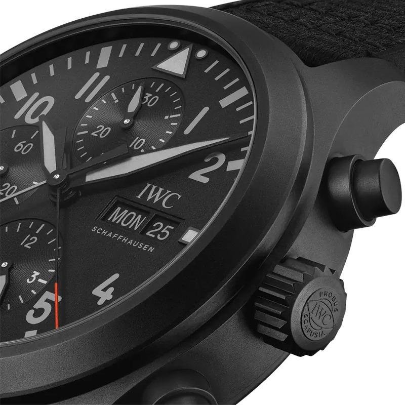 4 Super 1:1 clone IWC Pilot’s Watch Double Chronograph TOP GUN Ceratanium IW371815