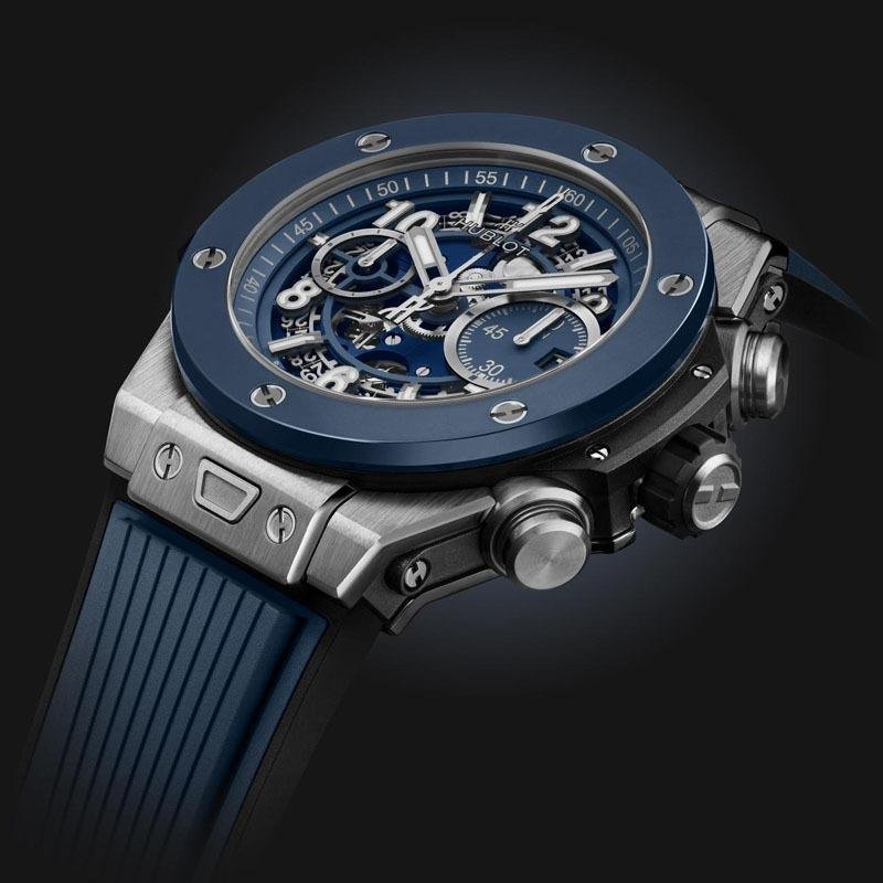 7 Super Clone Hublot Big Bang Unico Titanium Blue Ceramic Watch 421.NL.5170.RX