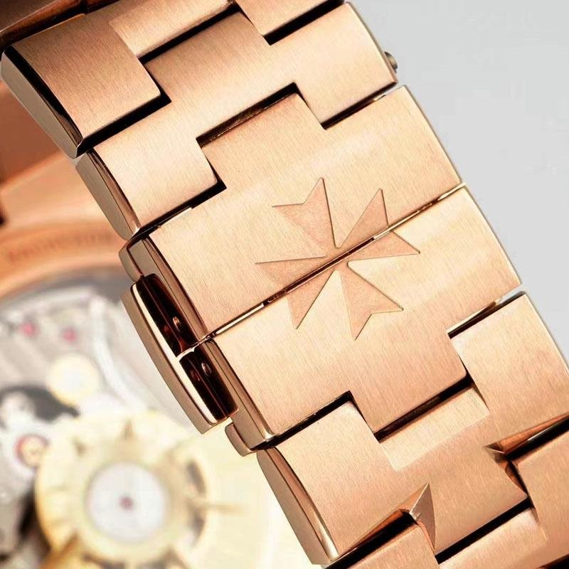 8 Top 1:1 clone replica Overseas Dual time Pink Gold 7920V/210R-B965 41.5mm